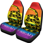 LGBT Rainbow Gadsden Flag Print Universal Fit Car Seat Covers