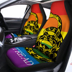 LGBT Rainbow Gadsden Flag Print Universal Fit Car Seat Covers