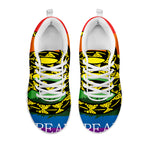 LGBT Rainbow Gadsden Flag Print White Sneakers