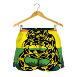 LGBT Rainbow Gadsden Flag Print Women's Shorts