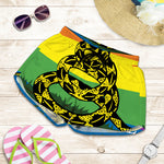 LGBT Rainbow Gadsden Flag Print Women's Shorts