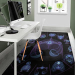 Libra And Astrological Signs Print Area Rug