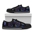 Libra And Astrological Signs Print Black Low Top Sneakers