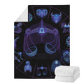 Libra And Astrological Signs Print Blanket