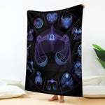 Libra And Astrological Signs Print Blanket
