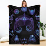 Libra And Astrological Signs Print Blanket