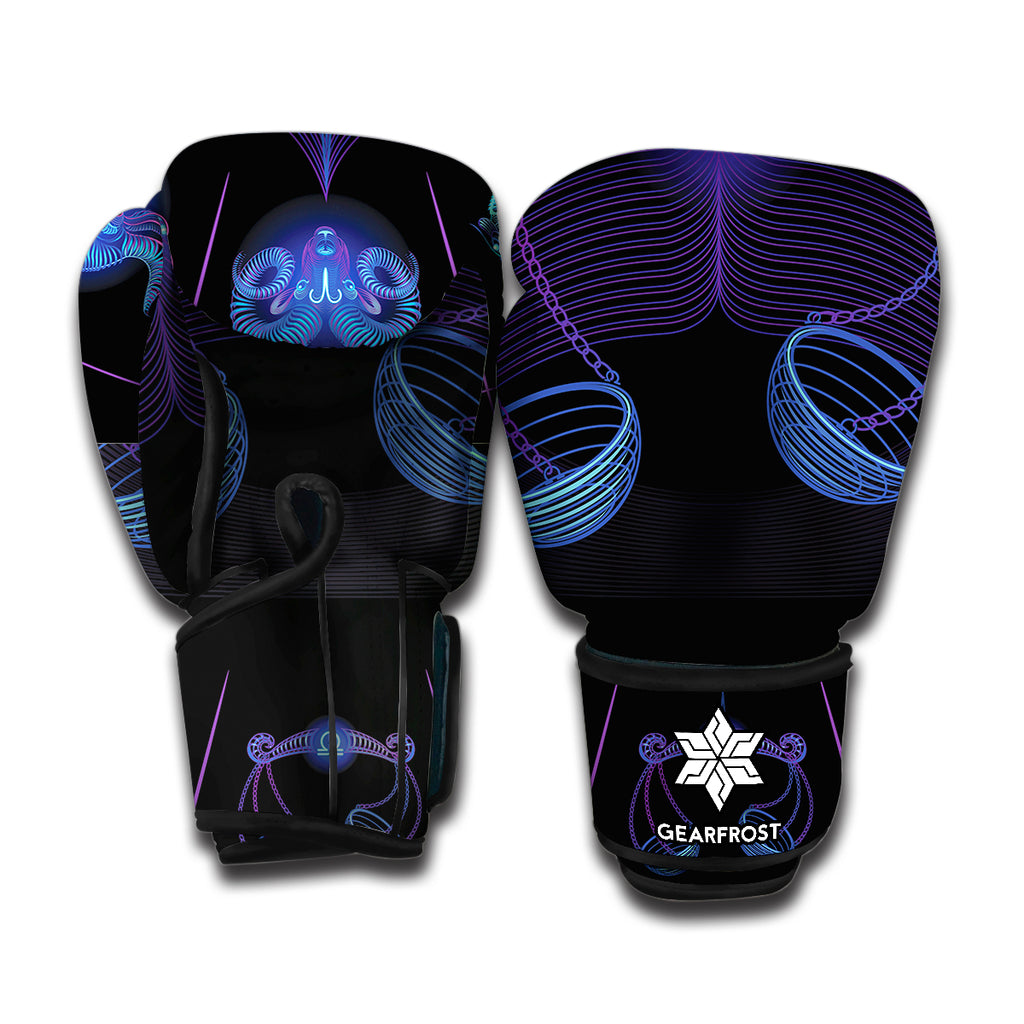 Libra And Astrological Signs Print Boxing Gloves