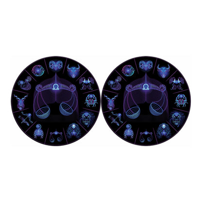 Libra And Astrological Signs Print Car Coasters