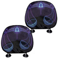 Libra And Astrological Signs Print Car Headrest Covers