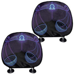 Libra And Astrological Signs Print Car Headrest Covers