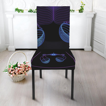 Libra And Astrological Signs Print Dining Chair Slipcover