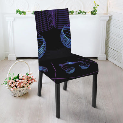 Libra And Astrological Signs Print Dining Chair Slipcover