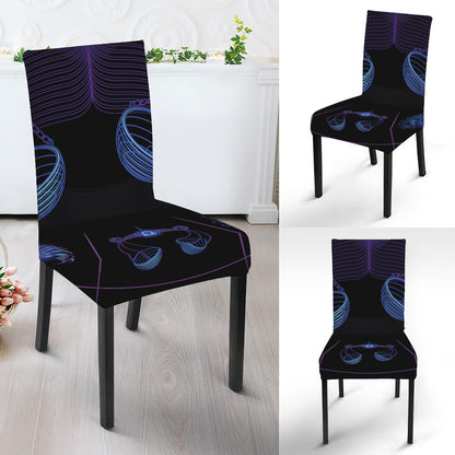Libra And Astrological Signs Print Dining Chair Slipcover