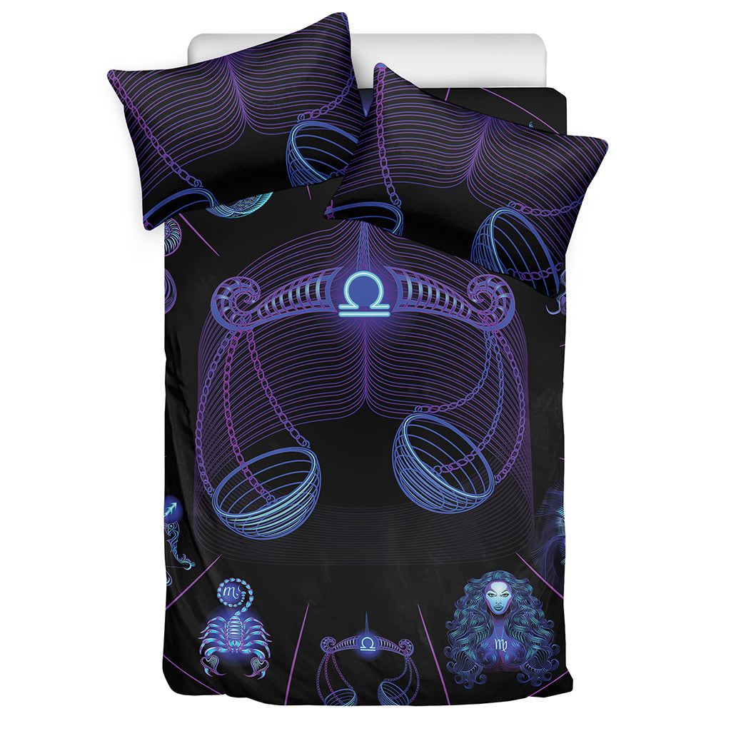 Libra And Astrological Signs Print Duvet Cover Bedding Set
