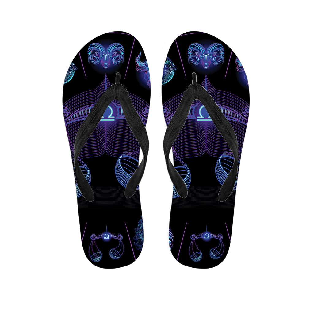 Libra And Astrological Signs Print Flip Flops