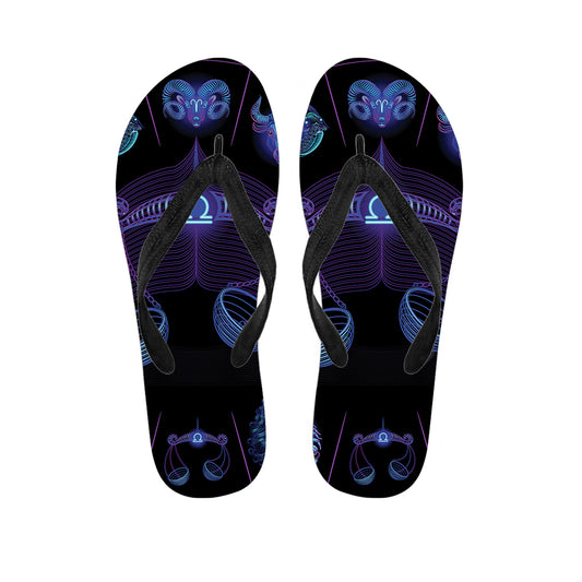 Libra And Astrological Signs Print Flip Flops