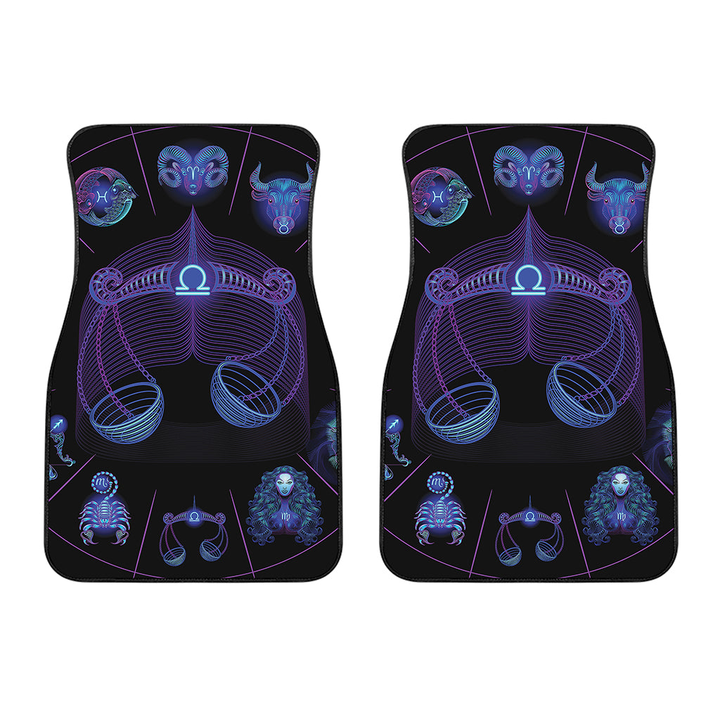 Libra And Astrological Signs Print Front Car Floor Mats