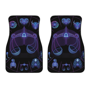 Libra And Astrological Signs Print Front Car Floor Mats