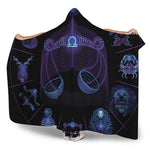 Libra And Astrological Signs Print Hooded Blanket