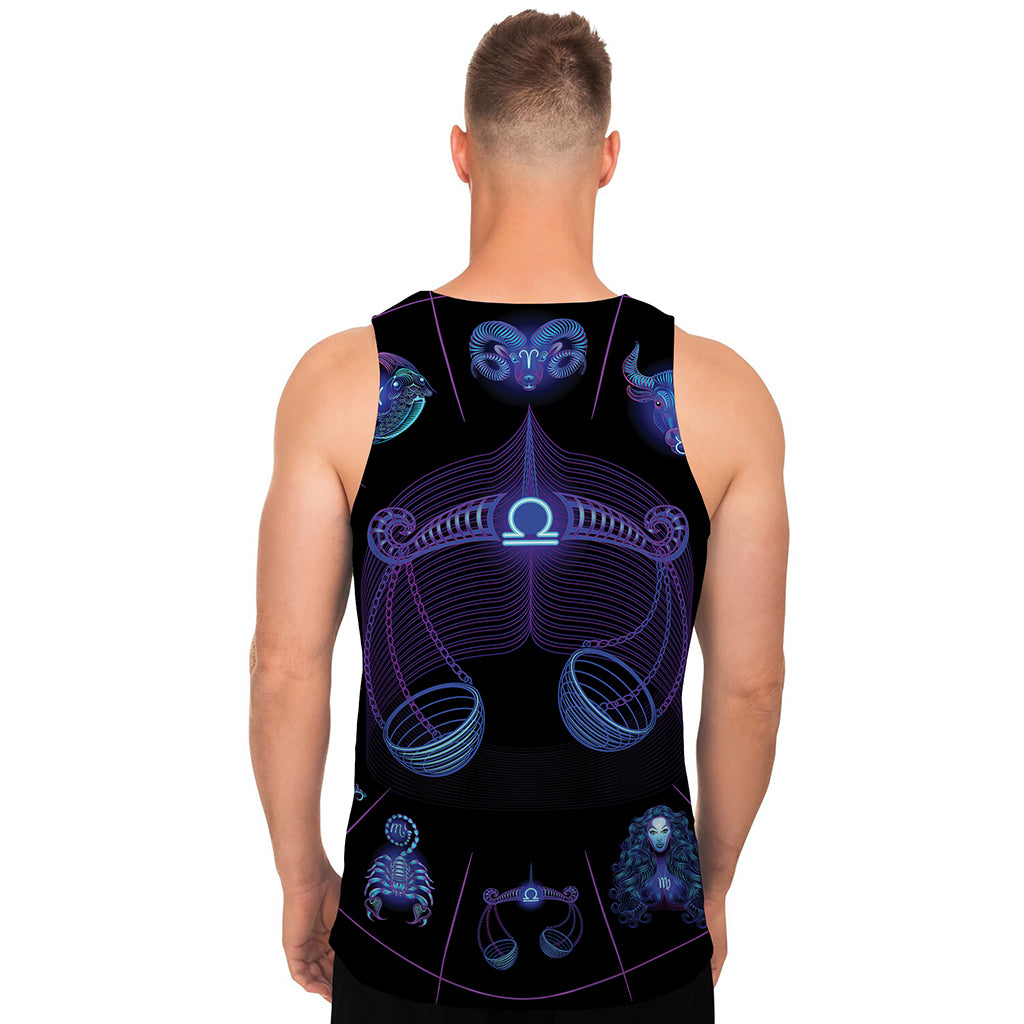 Libra And Astrological Signs Print Men's Tank Top