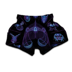 Libra And Astrological Signs Print Muay Thai Boxing Shorts