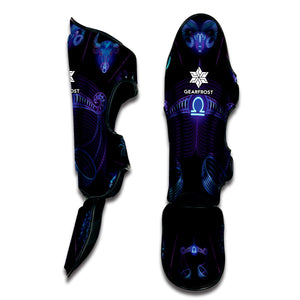 Libra And Astrological Signs Print Muay Thai Shin Guard