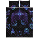 Libra And Astrological Signs Print Quilt Bed Set