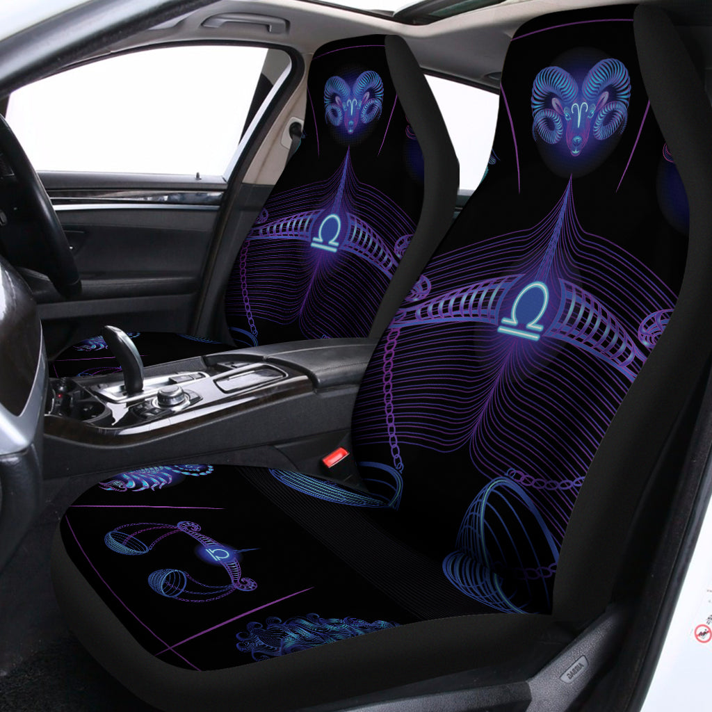 Libra And Astrological Signs Print Universal Fit Car Seat Covers