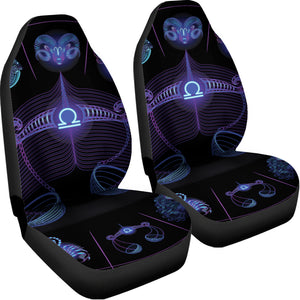 Libra And Astrological Signs Print Universal Fit Car Seat Covers