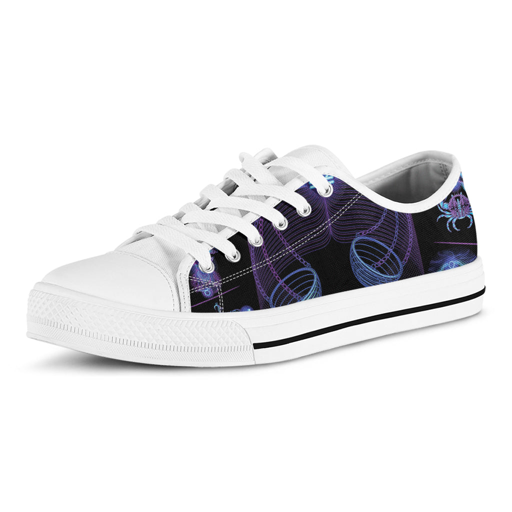 Libra And Astrological Signs Print White Low Top Shoes