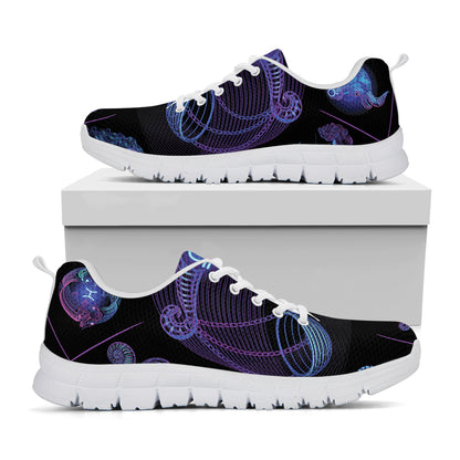 Libra And Astrological Signs Print White Sneakers