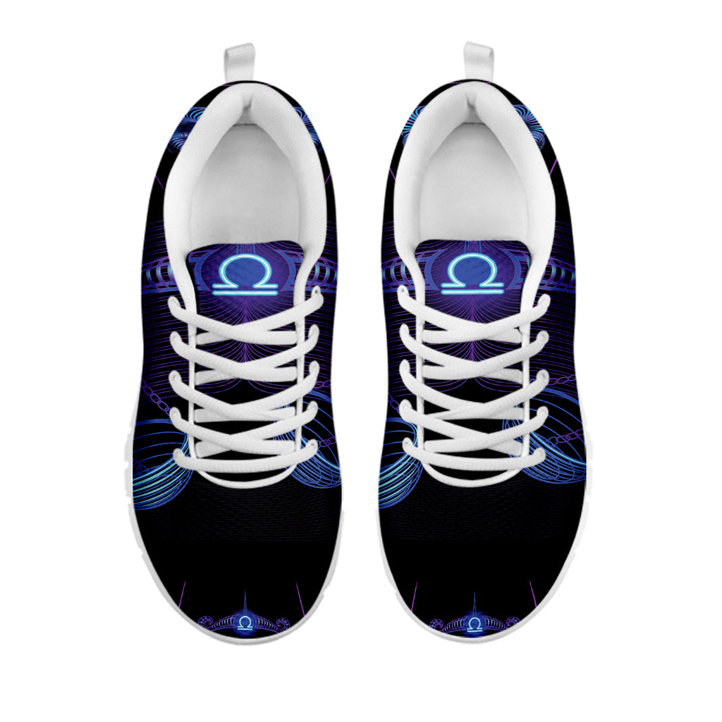 Libra And Astrological Signs Print White Sneakers