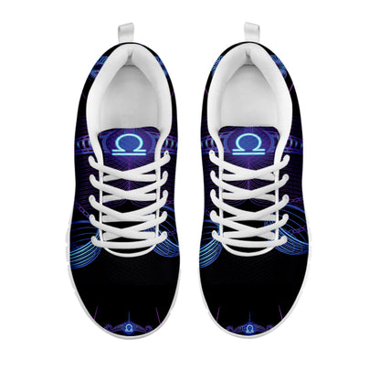 Libra And Astrological Signs Print White Sneakers