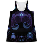 Libra And Astrological Signs Print Women's Racerback Tank Top