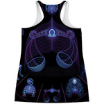 Libra And Astrological Signs Print Women's Racerback Tank Top