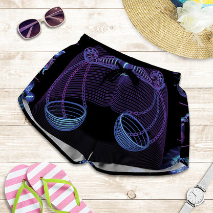 Libra And Astrological Signs Print Women's Shorts