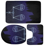 Libra Constellation Print 3 Piece Bath Mat Set