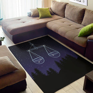 Libra Constellation Print Area Rug