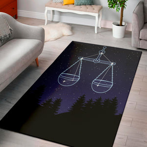 Libra Constellation Print Area Rug