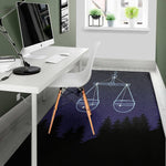 Libra Constellation Print Area Rug