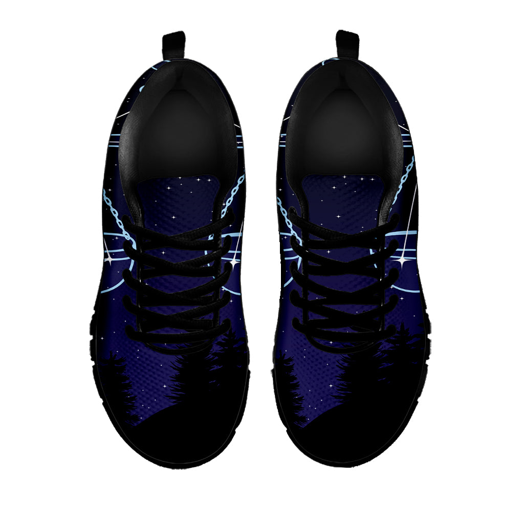 Libra Constellation Print Black Sneakers