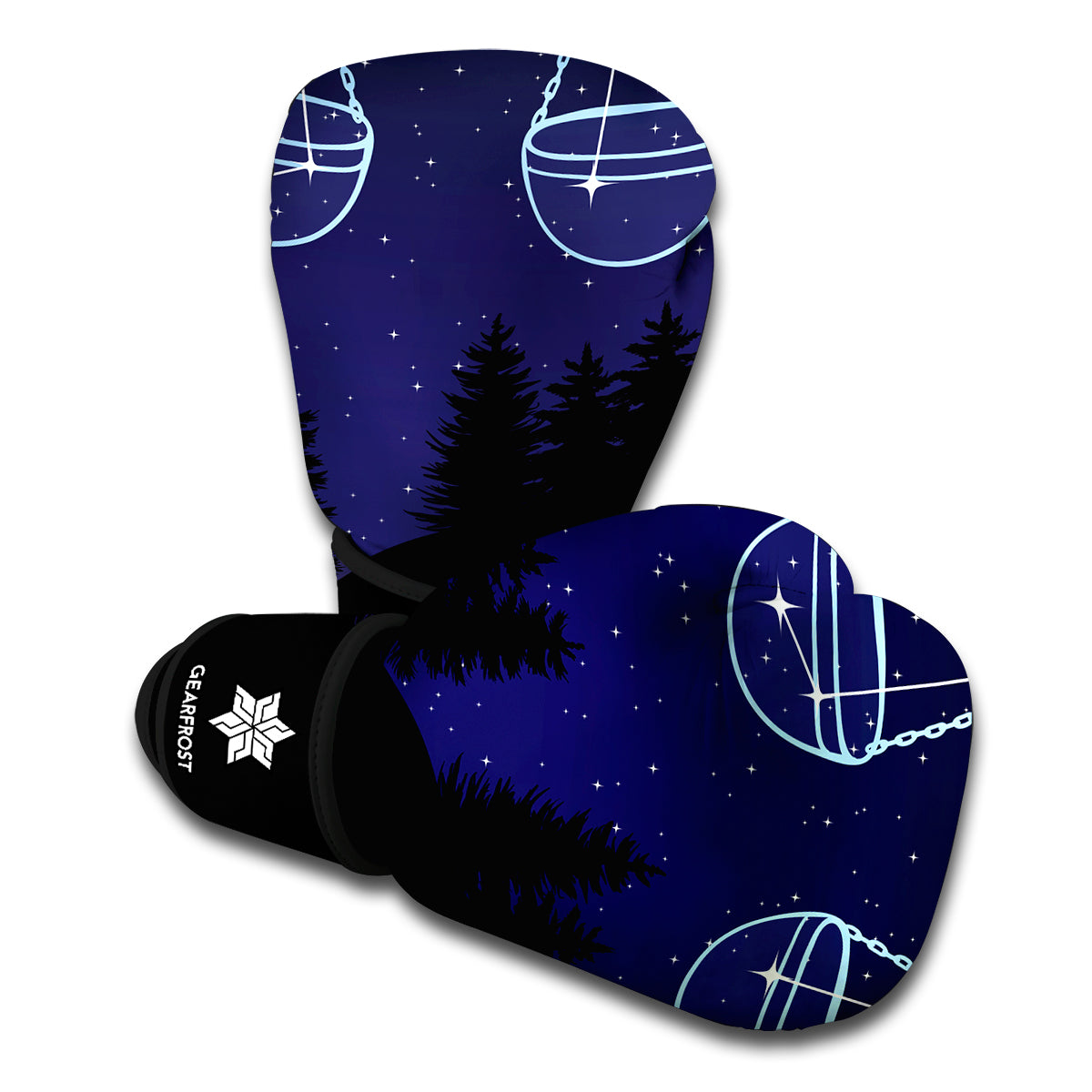 Libra Constellation Print Boxing Gloves