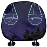 Libra Constellation Print Car Headrest Covers