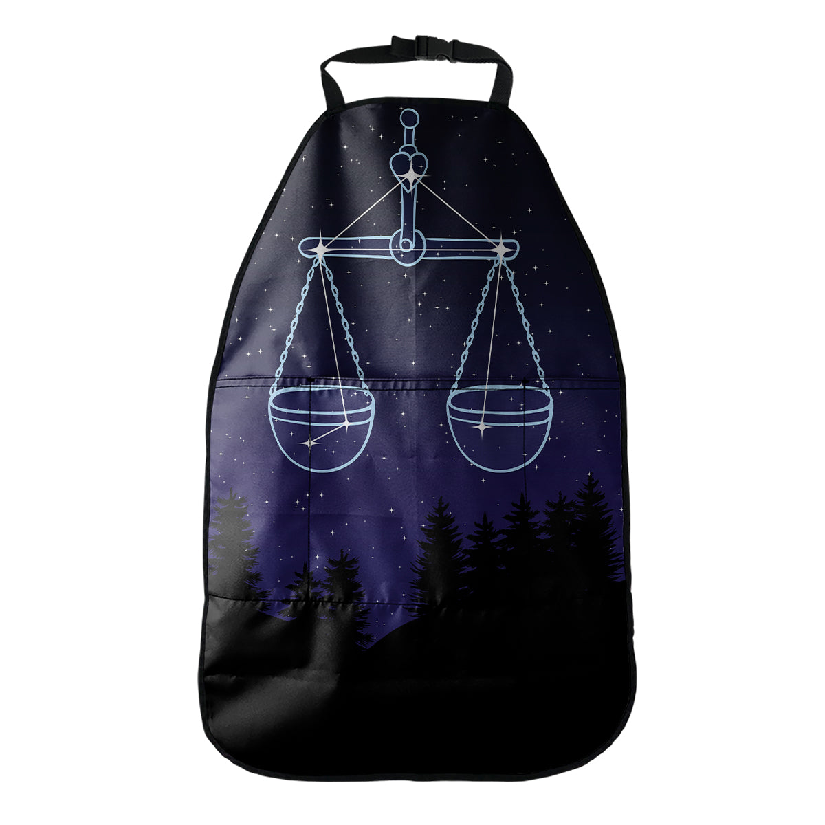 Libra Constellation Print Car Seat Organizers