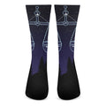 Libra Constellation Print Crew Socks
