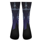 Libra Constellation Print Crew Socks