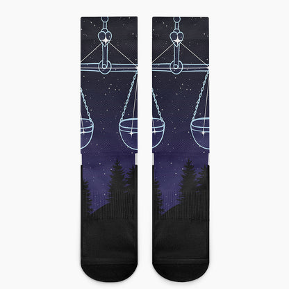 Libra Constellation Print Crew Socks
