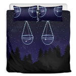 Libra Constellation Print Duvet Cover Bedding Set