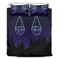 Libra Constellation Print Duvet Cover Bedding Set