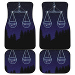 Libra Constellation Print Front and Back Car Floor Mats